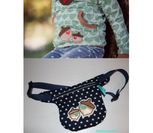 Stickdatei - Haselnuss doppel Doodle